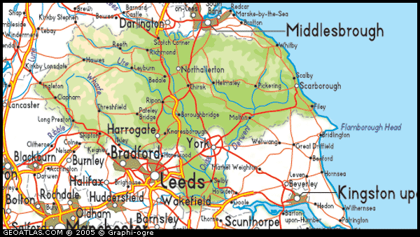 Map Of North Yorkshire England Map Of North Yorkshire England