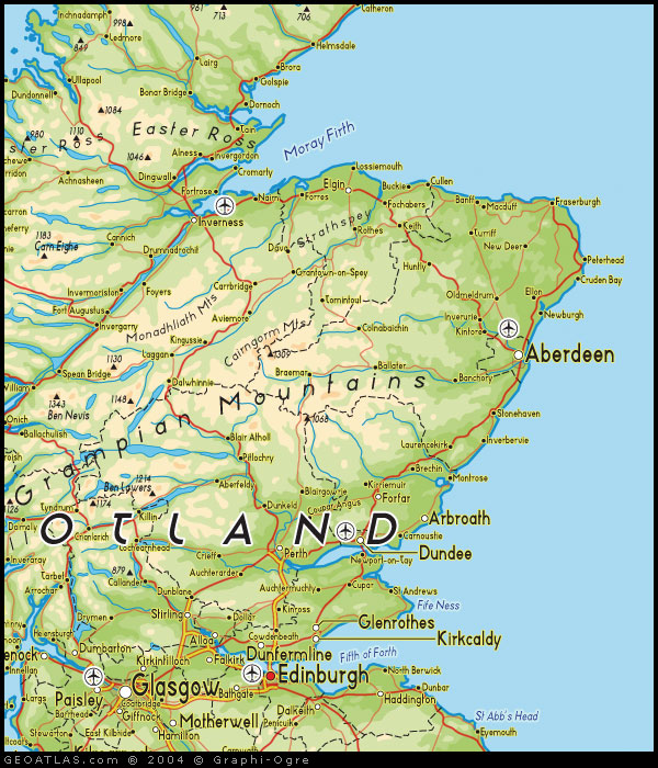 map of north east scotland